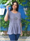 Gray Colour PEAFOWL PEAFOWL VOL-72 Latest Fancy Designer Party Wear Pure Rayon Neckline Top Collection 1097